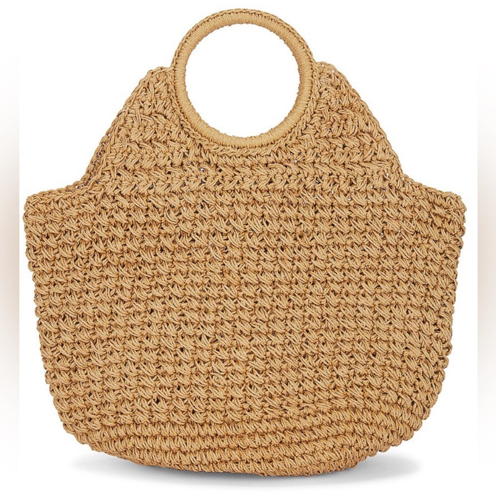 NEW: Zara Top Handle Raffia Straw Tote - OS